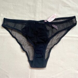 🌸 Victoria’s Secret Sexy Little Things Mesh Ruffle Back Panty Black
